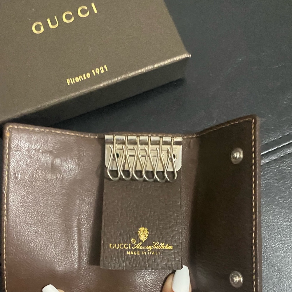 Authentic GUCCI GG Monogram Key Chain *RARE*